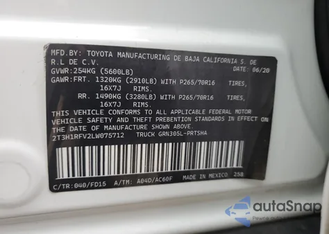 2019 Toyota Rav4 Xle z USA, uszkodzony, nr VIN 2T3P1RFV5KW041144
